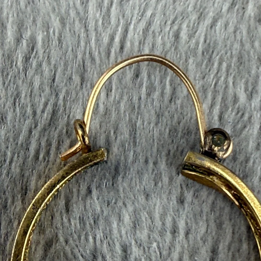 Vintage Gold Filled‎ Hoop Earrings Signed KL